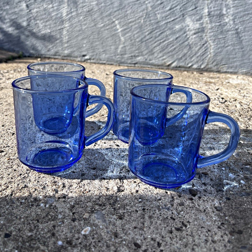 Vintage arcoroc kobaltblau - vintage,