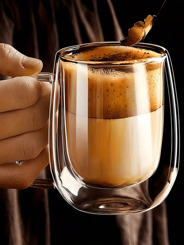 Doppelwandige glas kaffeetasse - doppelwandige,