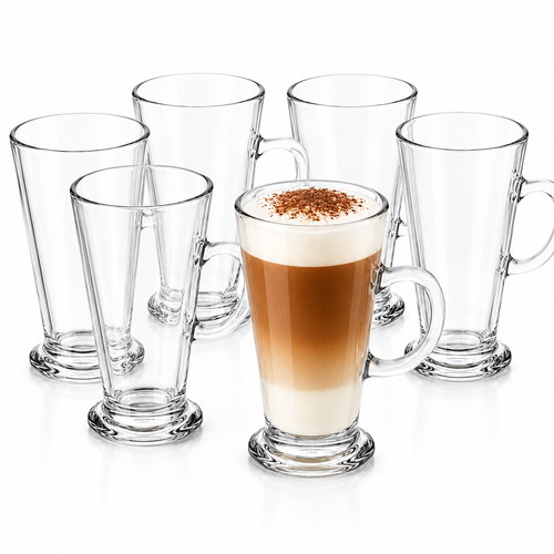 Klar latte kaffeegläser - 6x,