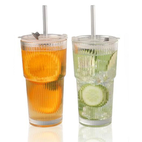 2er pack 600ml streifen glas - 2er,
